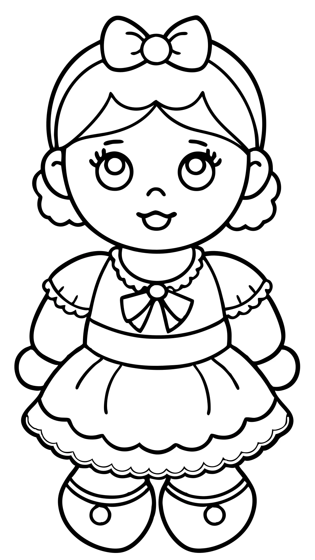 coloriage de poupée bébé